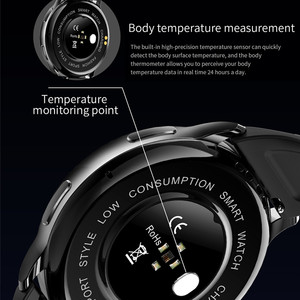 Eseed 새로운 도착 패션 1.32 인치 풀 서클 스크린 Y33 스마트 시계 체온 건강한 Smartwatch IOS 안드로이드 - Product Image 4