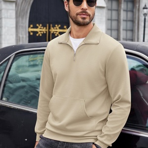 Sports Half Zip Sweatshirt <b>Men's</b> Quarter Zip up Long Sleeve Slim Fit Half Zip Sweatshirt <b>Turtle</b> <b>Neck</b> Sweaters with Pocket - Product Image 2