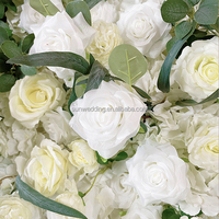 Sun wedding Simulierte künstliche 3D-Blumenwand Rollen Sie Hochzeits hintergrund Wand blumen auf