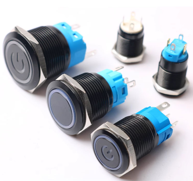 IP65 Metal Button Pusg Switch 12mm/16mm/19mm/22mm Self-Reset Switch Lock Push Botton Switches