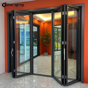 <span class=keywords><strong>Puerta</strong></span> Plegable de Aluminio y Vidrio Templado con Sistema Bi-Fold y <span class=keywords><strong>Mosquitera</strong></span> para Patio, Balcón o Restaurante - Product Image 4