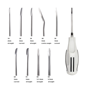 Titian Dental lurus melengkung, instrumen bedah gigi pengekstraktor ujung akar apikal Luxating - Product Image 5