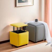 Moderner Metallstuhl Ottoman Fußhocker 5-in-1 für Cube-Kombinationssofa Hocker für Wohnzimmer