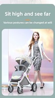 Poussette bébé inclinable et droite, légère, pliable facilement, portable, pour voyage, en métal, pour nouveau-nés