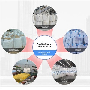 Customized White PP <strong>Tonne</strong> <strong>Bag</strong> <strong>One</strong> Ton Four Straps Thickened Wear-Resistant Woven Plastic Container <strong>Bag</strong> Model HYL-13 Industrial - Product Image 2