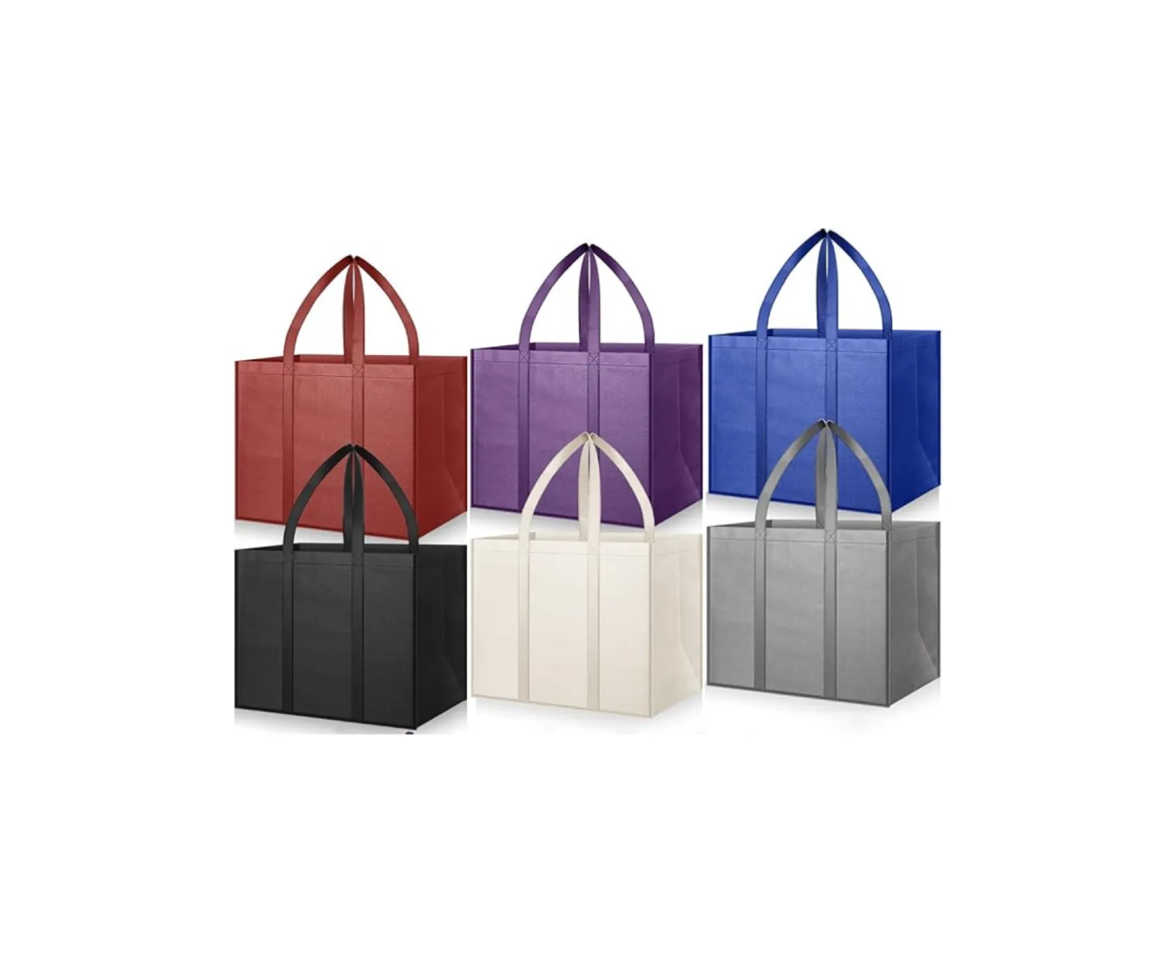 Borsa in tessuto Non tessuto a vita 2024 con riciclaggio di stampa laminato non tessuto personalizzato logo resable shopping bag più opzioni di colore