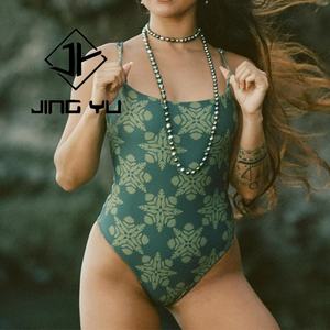 Maillot de bain femme imprimé double face Aloha OEM, maillot de bain une pièce en nylon écologique personnalisé - Product Image 3