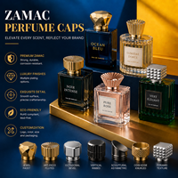 Couvercle de couvercle de bouteille de parfum créatif avec logo personnalisé Bouchon de bouteille de parfum universel créatif de luxe Fea 15 Mm en métal Zamac