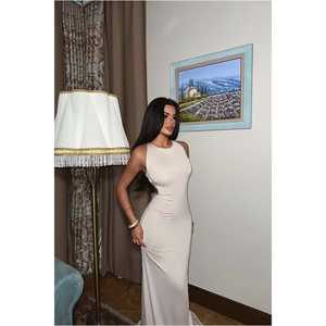 Spence for <b>Cream</b> Evening Dress Luxury Ball Gown <b>Style</b> Shimmering Edges Backless Design Sequined Empire Floor-Length for Parties - Product Image 2