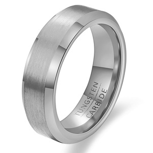 <b>Tungsten</b> Carbide Ring 6mm Gold Brushed Finish Unisex Everyday Wear Jewelry - Product Image 2