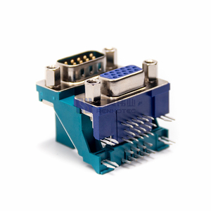 Разъем D-sub, пластиковый, металлический, двухконтактный, 9-контактный штекер, 15-контактный гнездовой разъем - Product Image 1