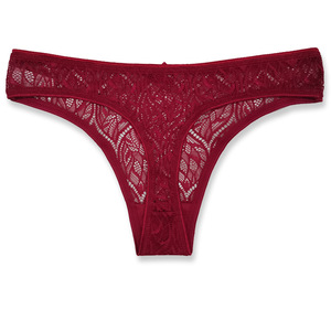 Slip perizoma in pizzo sexy <span class=keywords><strong>di</strong></span> alta qualità per donna con inserto in cotone traspirante, vita bassa, senza cuciture, invisibili. - Product Image 5
