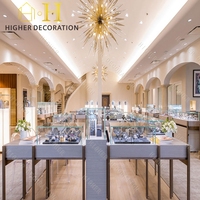 Vitrine à bijoux en verre haut de gamme, comptoir de présentation personnalisé avec éclairage LED, mobilier de magasin de bijoux, design pour bijouterie
