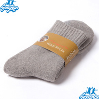 Chaussettes en laine d'hiver épaisses et chaudes pour femmes, respirantes, couleur unie, en laine mérinos, chaussettes tricotées, vente en gros