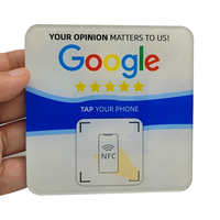 Logo personnalisé imprimé NFC Google Review Stand 13.56khz Rating Pvc avec cartes à puce 213/215/216 Google Play Gift Review Card