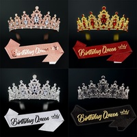 Diamond Crown Birthday Topper für Party dekorationen Elegantes Legierung zubehör