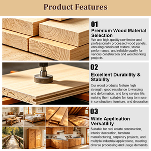 Supports Multiple Size Durable Customized IPPC/ISPM 15 9mm 12mm 15mm 18mm 20mm 25mm Thickness Solid <strong>Wood</strong> Board - Product Image 2