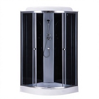 Cabine de douche d'angle moderne 90x90cm en verre trempé électroplaqué avec douche d'angle pour salle de bain compacte