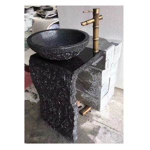 Outdoor Granit Stein freistehend 7 Form Wand hing Half Podest Becken Waschbecken - Product Image 1