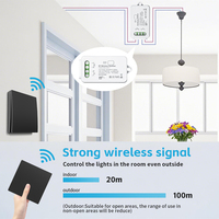 Juego de control dual de un canal de autoalimentación, interruptor impermeable RF433, interruptor cinético inalámbrico para luz/hogar inteligente