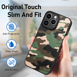 Coque de téléphone antichoc en cuir PU imprimé couleur Camouflage pour iPhone 14 13 12 11 <span class=keywords><strong>Pro</strong></span> Max XS XR 7 8 - Product Image 6