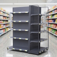 Rak Display Supermarket yang Dapat Disesuaikan, Kombinasi Rak Tunggal dan Ganda untuk Camilan, Produk Bayi, Rak Gudang