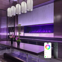 Insert de cheminée à vapeur d'eau 3D intelligent avec application et télécommande, 64 couleurs réglables pour la décoration intérieure du salon