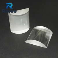 Lentille cylindrique convexe plate personnalisée en verre de silice fondue, support OEM