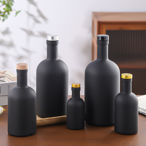 Bottiglia di Vetro Vuota per Vino, Vodka <span class=keywords><strong>e</strong></span> Liquori, Trasparente, Nera o Bianca, 100ml 200ml 375ml 500ml 750ml - Product Image 5