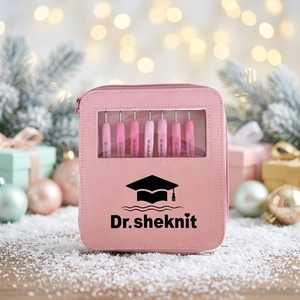 Juego de Agujas de Ganchillo <span class=keywords><strong>Dr</strong></span>. Sheknit con Mango Suave, Agujas de Tejer Coloridas, Bolsa de PU Incluida para Trabajos de Aguja - Product Image 4