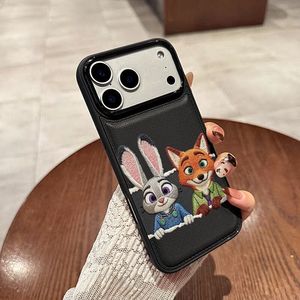 <b>Cartoon</b> Leather Texture Phone Case For iPhone 17 16 15 14 13 12 11 Soft Shockproof Bulge Design Protective Cover - Product Image 3
