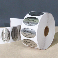 Rouleau adhésif de papier synthétique personnalisable d'autocollant de logo imperméable de logo pour la promotion de l'utilisation de supermarché d'épicerie impression de logo personnalisée