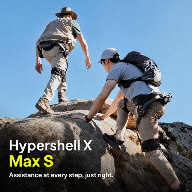 Hypershell X Max S AI Wearable Exoskeleton, Leg Strength Booster for Seniors, Hiking Climbing Cycling Walking Assist Robot