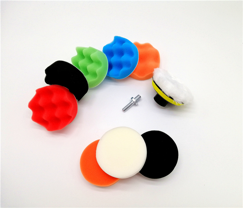 Набор для ухода за автомобилем, губка 3 дюйма, полировальная накладка, 11 упаковок, 80 мм