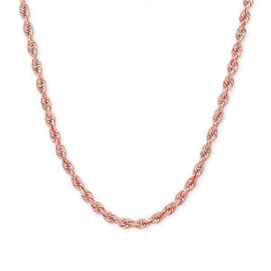 2/3/4/5/6/7mm סיטונאי שרשרת שרשרת 316l נירוסטה כסף שחור עלה <span class=keywords><strong>14k</strong></span> 18k ממולא שרשרת חבל - Product Image 2