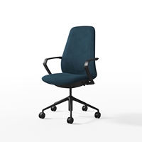 Chaise de bureau moderne en PU avec cadre en alliage d'aluminium, dossier respirant, siège pivotant, hauteur réglable, confortable pour la maison et l'étude