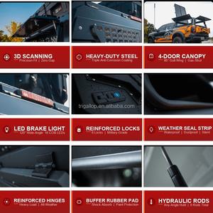 Toldo para <span class=keywords><strong>Camping</strong></span> Overland Nissan Navara D27 2026 F150 Pickup, Techo Rígido Ligero <span class=keywords><strong>de</strong></span> Aluminio para Camioneta con Luz <span class=keywords><strong>de</strong></span> Freno Integrada - Product Image 6