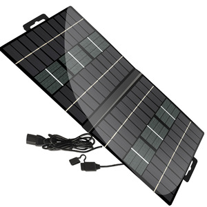 แผงโซลาร์เซลล์แบบพับได้ OEM แรงดันไฟฟ้า 5V สำหรับการตั้งแคมป์กลางแจ้งและการชาร์จยานยนต์ไฟฟ้า - Product Image 1
