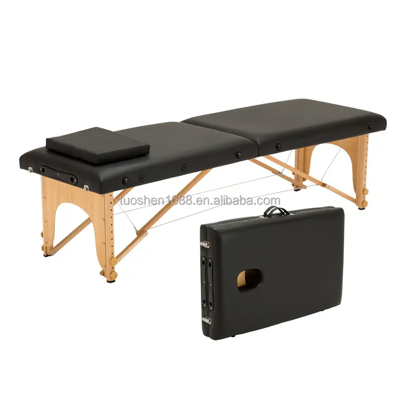 Table de Massage de beauté de lit de cils pliante portative avec une bonne éponge de haute qualité et des pieds de couleur