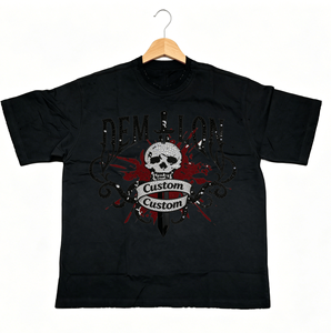 Camiseta de Algodón con Cuello Redondo y Manga Corta para Hombre, con Logotipo Personalizado, Estilo Urbano, Tallas Grandes - Product Image 5