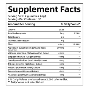วิตามินกัมมี่ชิลลาจิตวีแกน OEM ผสมอัศวกันธา ช่วยเพิ่มพลังงาน ชิลลาจิตโกลด์ กัมมี่แคนดี้ ชิลลาจิตแท้จากเทือกเขาหิมาลัย - Product Image 2