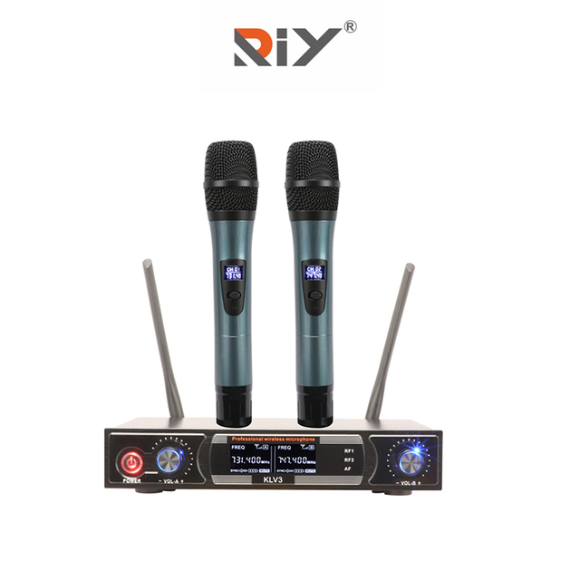 XINMING PGX24 Dual Channel VHF Wireless Microphone System Half Metal Handheld Microphone for Church