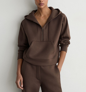 Conjunto Deportivo Sostenible para Mujer, Sudadera y Pantalones de Algodón de Corte Holgado y Color Sólido, Estilo Casual para Otoño - Product Image 2
