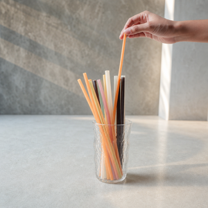 Pajitas Comestibles Personalizadas (de Arroz y Almidón de Maíz) <span class=keywords><strong>Sin</strong></span> <span class=keywords><strong>Gluten</strong></span>, Biodegradables, Duraderas, 100 Unidades/Bolsa para Uso en Bares - Marca AATAE - Product Image 1