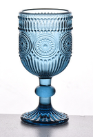 Vente chaude Gobelet en verre transparent écologique de style tournesol moderne pour vin rouge Décoration de bar à domicile