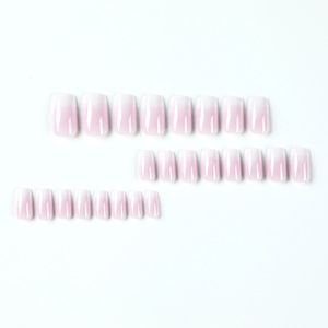 Venta al por mayor Rosa degradado extraíble prensa en las uñas Etiqueta Privada uñas postizas belleza uñas artificiales - Product Image 2