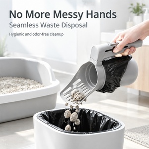 Cat Litter Scooper with <b>Storage</b> Bin for Home Kitten Daily Litter <b>Box</b> Cleaning Odor Control Easy Clean Pet Waste Shovel - Product Image 5