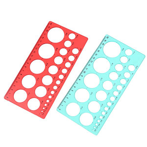 Beocl bán buôn đa kích thước hình học vẽ toán học nhựa Cai Trị đầy màu sắc trong suốt vòng tròn vẽ Stencil cai trị thiết lập - Product Image 2