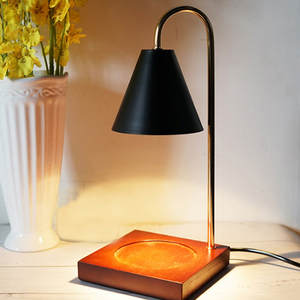 โคมไฟอุ่นเทียนทำจากไม้และอลูมิเนียมหรูหราพร้อมหลอดฮาโลเจน - Product Image 3