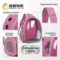 Sac à dos de transport pour chat léger, respirant, transparent, avec fermeture éclair, multifonctionnel, portable, en tissu Oxford et PC pour animaux de compagnie